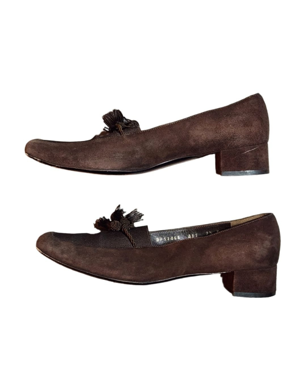 Salvatore Ferragamo Brown Suede Loafers Size 7.5 - Picture 5 of 8